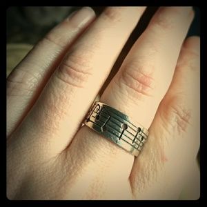 Sterling Silver Music Ring